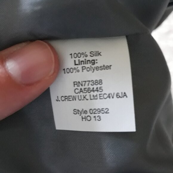 J. Crew Strapless Silk Cocktail Dress, Silver - Picture 7 of 8